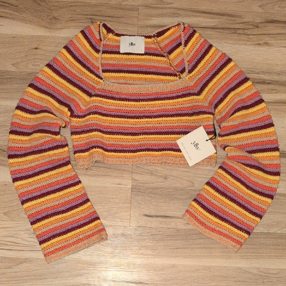 yllw The Label Cropped Sweater